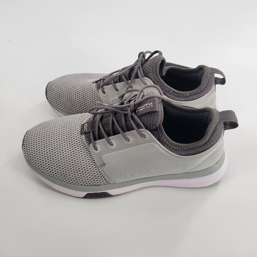 Kuru Womens Atom‎ Cloud Comfort Mesh Sneakers Gray White Gray Size 9
